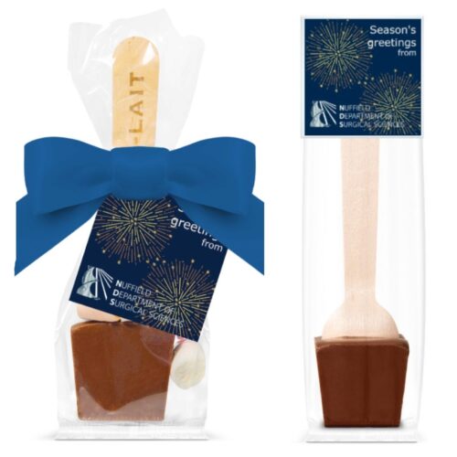 Branded Hot Chocolate Spoons with Speckled Eggs & Marshmallow options
