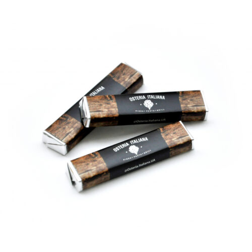 Mini bars of chocolate